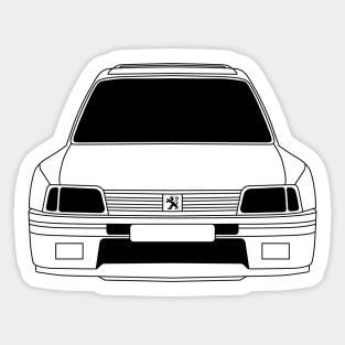 Peugeot 205 Black Outline Sticker